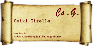 Csiki Gizella névjegykártya