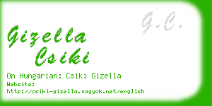 gizella csiki business card